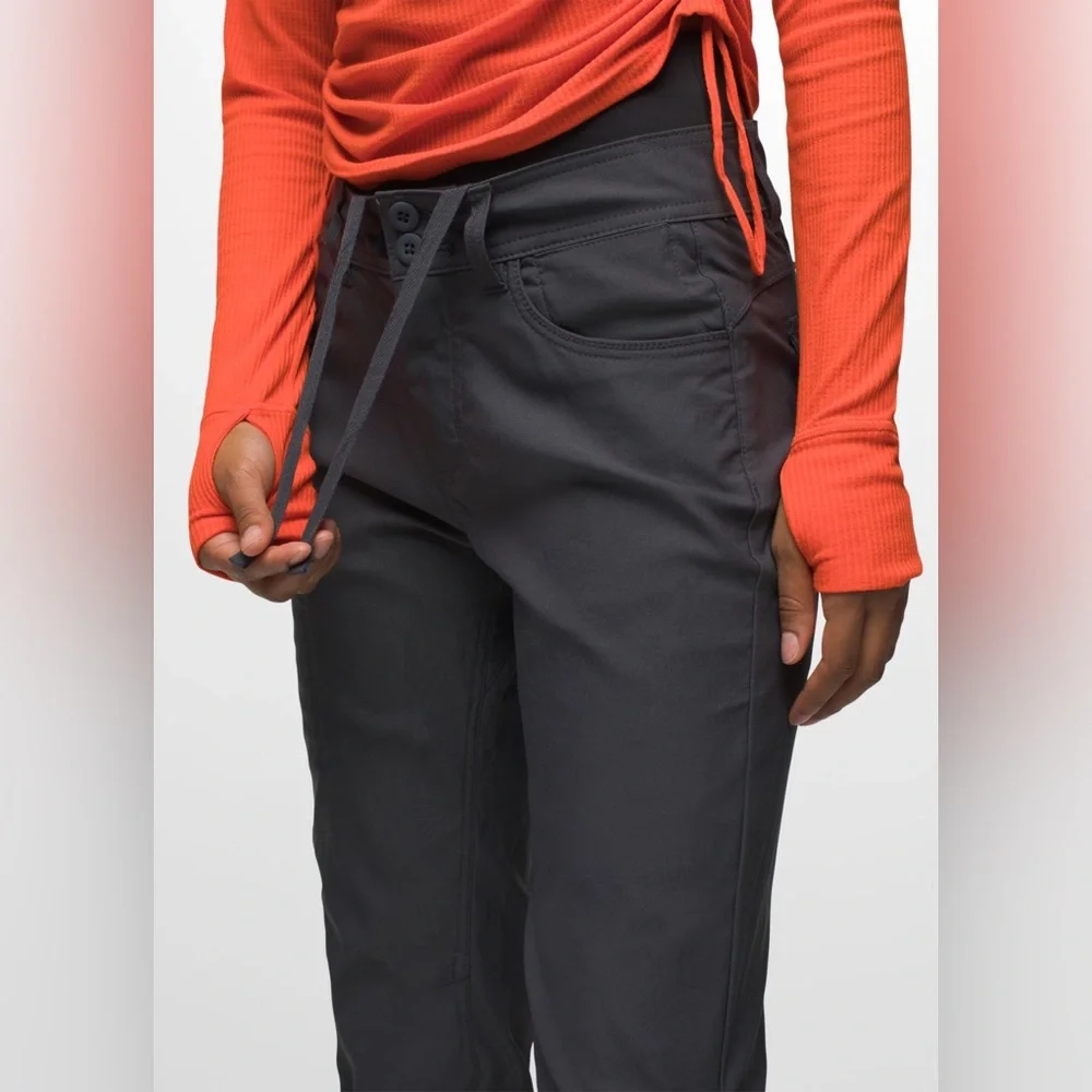 Prana Halle II Pant Convertible Roll Up Outdoor Utility Hiking Coal Gray 14 - Picture 5 of 13